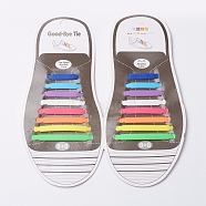 Good Bye Tie Shoelaces, Silicone Anchor Tieless Laces, for Adults, Colorful, 4.1cm/4.5cm/4.9cm/5.3cm/5.6cm/6.1cm/6.5cm/7.2cm, 1pair/bag(AJEW-WH0021-81B)