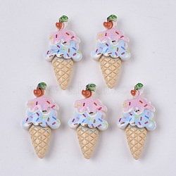 Resin Decoden Cabochons, Ice Cream, Imitation Food, Colorful, 27.5x14x7.5mm(X-CRES-R192-08)