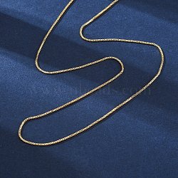 Adjustable Electroplate Brass Venetian Chain Necklaces, Long-Lasting Plated, with Lobster Claw Clasps and Round Beads, Golden, 18.3 inch(46.5cm)(MAK-L028-02G)