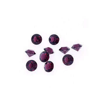 Glass Rhinestone Cabochons, DIY Accessories for Jewelry Pendant Making, Birthstone Color Style Rhinestone, Diamond Shape, Amethyst, 5mm, 20pcs/bag