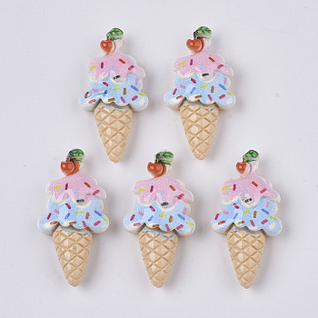Resin Decoden Cabochons, Ice Cream, Imitation Food, Colorful, 27.5x14x7.5mm