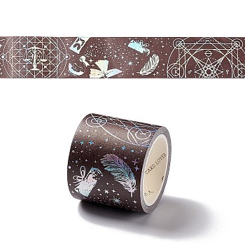 Laser Paper Decorative Adhesive Tapes, for DIY Scrapbooking, Craft, Arts, Magic Circle, 30mm, about 3m/roll