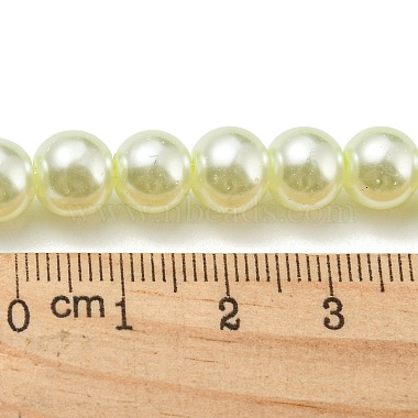 Baking Painted Pearlized Glass Pearl Round Bead Strands(HY-XCP0001-14)-4