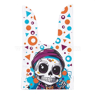 100bolsas de plástico para dulces de Halloween con forma de conejo(ABAG-U001-02N)-2