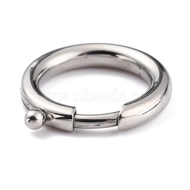 304 Stainless Steel Spring Ring Clasps(STAS-P273-02C-P)-2