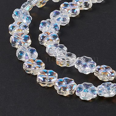 Transparent Electroplate Glass Beads Strands(EGLA-E030-01M)-4