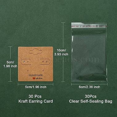 30Pcs Square Paper Earring Display Cards(EDIS-YW0001-06A)-2
