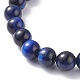 8.5mm Round Dyed Natural Tiger Eye Beads Stretch Bracelet for Girl Women(BJEW-JB07152-01)-4