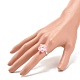 3D Resin Flower with Star Adjustable Ring(RJEW-JR00456)-3