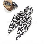 Halloween Theme Cloth Elastic Hair Accessories for Girls or Women, Ponytail Holder Hair Ties, Ghost, 300x80mm(PW-WGB7684-02)