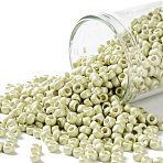 TOHO Round Seed Beads, Japanese Seed Beads, (PF559F) PermaFinish Yellow Gold Metallic Matte, 8/0, 3mm, Hole: 1mm, about 1110pcs/50g(SEED-XTR08-PF0559F)