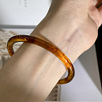 Acrylic Bangles for Women, Ring, Dark Goldenrod, Inner Diameter: 2-1/2 inch(6.4cm)(FS-WG68C23-05)
