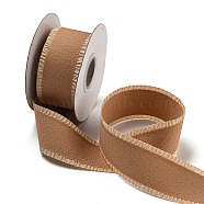 5M Nylon Ruffled Ribbon, Clothes Accessories, Coffee, 1-5/8 inch(40mm), about 5.47 Yards(5m)/Roll(OCOR-S001-01C)