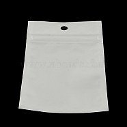 Pearl Film Plastic Zip Lock Bags, Resealable Packaging Bags, with Hang Hole, Top Seal, Rectangle, White, 24x16cm, inner measure: 20x14.5cm(X-OPP-R003-16x24)