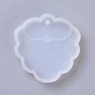 Pendant Silicone Molds, Resin Casting Molds, For UV Resin, Epoxy Resin Jewelry Making, Christmas Mustache, White, 45x44x8mm(DIY-G010-23)