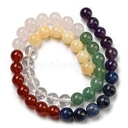 Natural Mixed Gemstone Beads Strands, Round, 8~8.5mm, Hole: 1.2mm, about 47pcs/strand, 15.12~15.20 inch(38.4~38.6cm)(G-C079-A01-02)