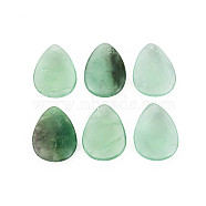 Natural Green Fluorite Pendants, teardrop, 34~35.5x24~25x9mm, Hole: 1mm(X-G-S336-72C)