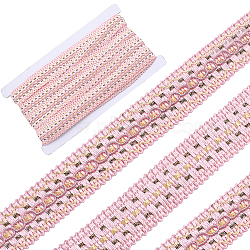 Polyester Braid Trimming, for Curtain Decoration Costume, Pink, 26x2mm, about 12m/card(OCOR-WH0085-04C)