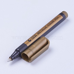 Metallic Markers Paints Pens, Graffiti Highlighter Signature Pen, Dark Goldenrod, 141x12~17mm(X-AJEW-WH0096-96E)