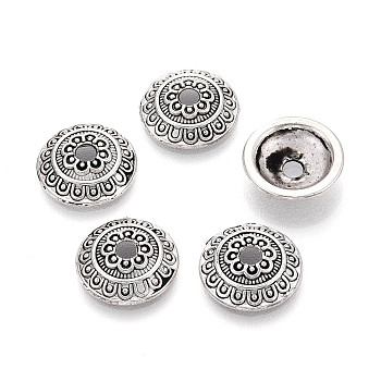 Tibetan Style Alloy Bead Cone, Half Round, Antique Silver, 14x4mm, Hole: 2.5mm, about 806pcs/1000g