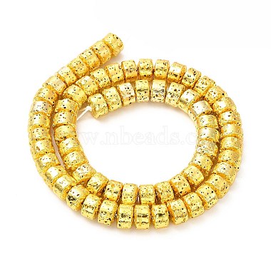 Electroplated Natural Lava Rock Beads Strands(G-G984-12G)-2
