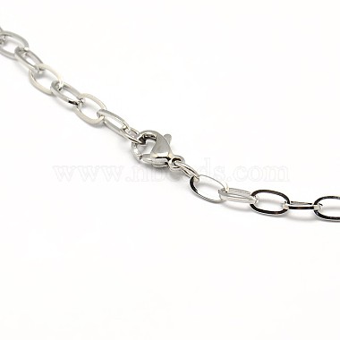 Non-Tarnish 304 Stainless Steel Cable Chain Necklace Making(X-STAS-A028-N091P)-3