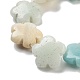 brins de perles d'amazonite de fleurs naturelles(G-F769-F01-02)-4