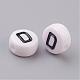 Flat Round with Letter D Acrylic Beads(X-PL37C9070-D)-2