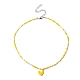 Alloy Enamel Heart Charm Necklace(NJEW-PH01493-01)-1