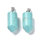 Synthetic Turquoise Dyed Pointed Pendants(G-E596-02P-01)-2