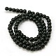 4mm Black Opaque Round Glass Beads Strands Spacer Beads(X-GR4mm27Y)-2