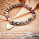 Bracelet extensible à perles rondes en jaspe zèbre naturel olycraft avec breloque en forme de cœur en alliage(BJEW-OC0001-09B)-4