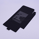 Cardboard Box, with PVC Clear Window, Rectangle, Black, 14.5x10.5x2.5cm(CON-WH0074-30A-02)