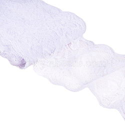 Elastic Lace Trim, Lace Ribbon For Sewing Decoration, White, 80mm(OCOR-BC0012-14A)