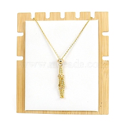 Stainless Steel Macrame Pouch Braided Gemstone Holder Pendant Necklace Making, Golden, 19.69 inch(50cm)(PW-WG22781-04)