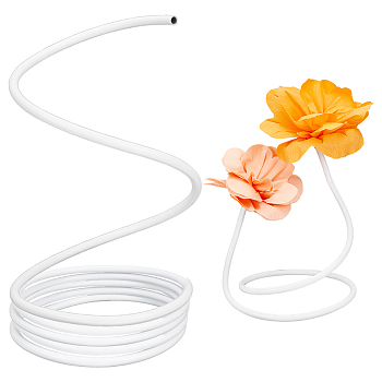 PVC Curved Shaped Tube, Molding Styling Tube, DIY Flowers Stem, White, 2000x16mm