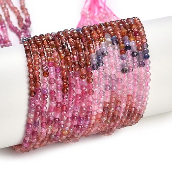 Natural Colorful Spinel Beads Strands, Faceted, Round, 2mm, Hole: 0.5mm, about 184pcs/strand, 15.75''(40cm)