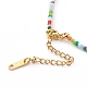 Ожерелья с подвесками из натуральных ракушек и букв(NJEW-JN03346)-4