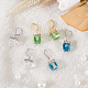 3 Pairs 3 Colors Bling Glass Cube Dangle Leverback Earrings(EJEW-AN0002-81)-7