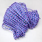 7 Inner Cores Polyester & Spandex Cord Ropes, with Patterns, for Rope Bracelets & Shoe Lace Cord Making, Violet, 4mm, about 109.36 yards(100m)/bundle, 420~500g/bundle(RCP-R006-067)