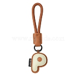 PU Leather Letter Pendant Decoration, for Bag Ornaments, Letter P, 200mm(HJEW-YWC0002-001P)