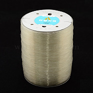 Korean Elastic Crystal Thread, Round, Stretch Bracelet String, Clear, 1mm, about 1093.61 yards(1000m)/roll(EC-P004-1mm-01)