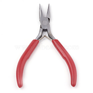 45# Carbon Steel Jewelry Pliers, Chain Nose Pliers, Red, 13.5x6.5x1cm(PT-T002-06)