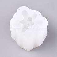 Silicone Molds, Resin Casting Molds, For UV Resin, Epoxy Resin Jewelry Making, Succulent, White, 54x52x33mm, Inner Diameter: 40x40mm(DIY-WH0157-66B-1)