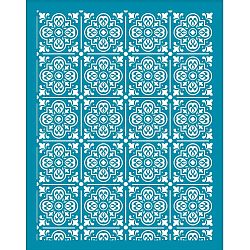 Silk Screen Printing Stencil, for Painting on Wood, DIY Decoration T-Shirt Fabric, Tile Pattern, 100x127mm(DIY-WH0341-077)