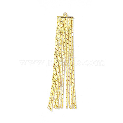 Brass Coreana Chains Tassel Pendants, Golden, 49x8x1.5mm, Hole: 1.2mm(KK-P227-10G)