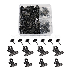 Iron Clips and Round Head Drawing Pins, Other Color, 40sets/box(AJEW-TA0001-16B)