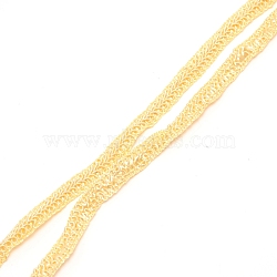 Polyester Centipede Braid Lace Trimming, Craft Ribbon for Wedding, Costume, Jewelry, Crafts and Sewing, Yellow, 3/8 inch(11mm)(OCOR-WH0066-30B)