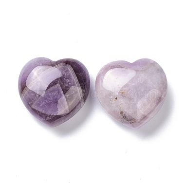 Natural Amethyst Heart Love Stone(G-Z020-06)-2