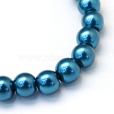Chapelets de perles rondes en verre peint(HY-Q330-8mm-06)-2